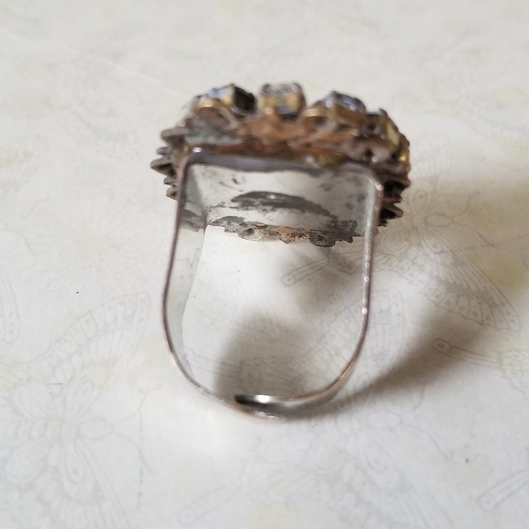 Hand Crafted Repurposed Vintage Infant of Prague Relic Medal Rhinestone Ring - Picture 7 of 16